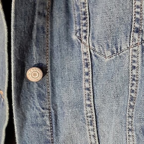 OLD NAVY WOMENS LARGE DENIM  JEAN VEST - Picture 8 of 9